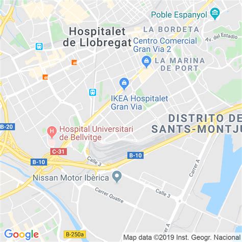 Código Postal calle Zona Franca, De La, cami en Hospitalet de Llobregat ...