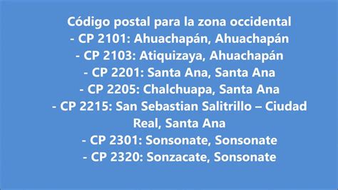 Código postal de El Salvador   YouTube