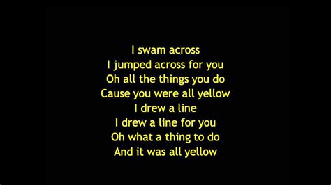 Coldplay   Yellow Lyrics   YouTube