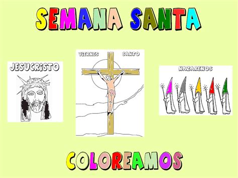 Colección de fichas para colorear semana santa  Orientacion Andujar