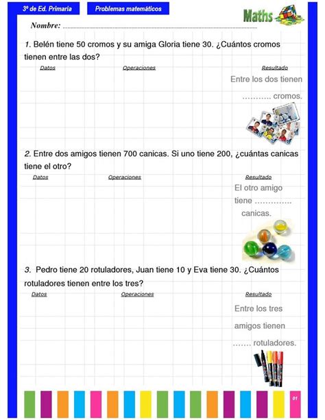 Colección de problemas 3º primaria.pdf | Matematicas ...