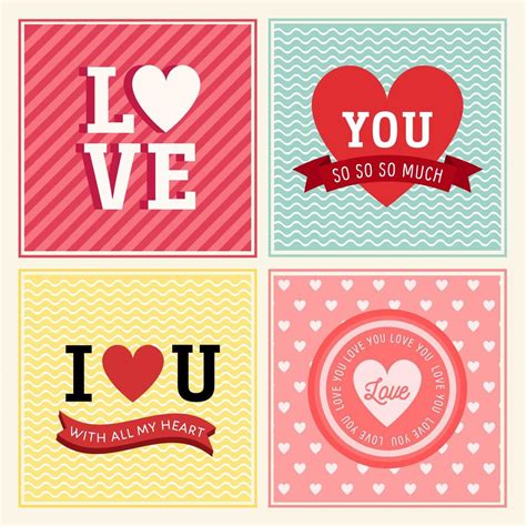 colección de tarjetas de amor 1013096 Vector en Vecteezy