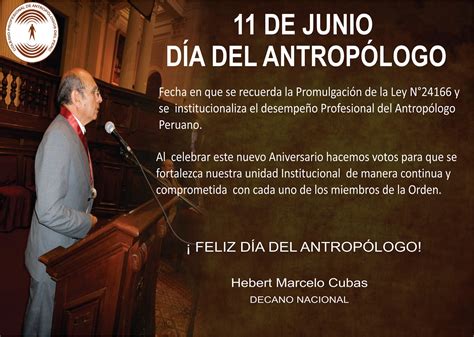 COLEGIO DE ANTROPOLOGOS DEL PERU: 11 DE JUNIO DÍA DEL ANTROPÓLOGO