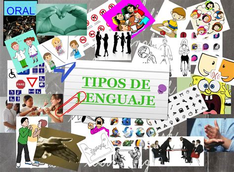 collage tipos de lenguaje: text, images, music, video ...