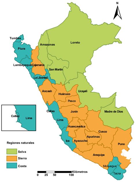 Collection of Mapa Del Peru Con Sus Regiones Naturales Para Colorear ...