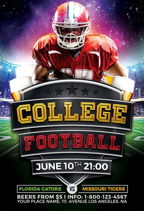 College Football Flyer Template Vol. 2 for Photoshop ...