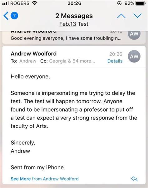 College Student Fakes Teacher’s Email To Avoid Test | Others