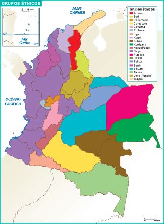 Colombia mapa grupos etnicos | Netmaps. Mapas de España y ...