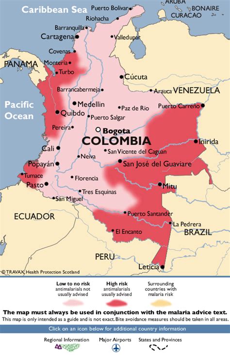 Colombia Red Zones Map