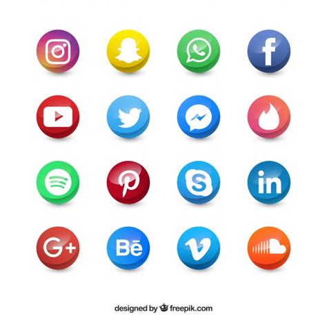 Color círculo iconos de redes sociales | Descargar ...