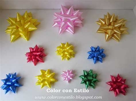 Color con Estilo: Como hacer moños para regalo   paso a paso / Bows for ...