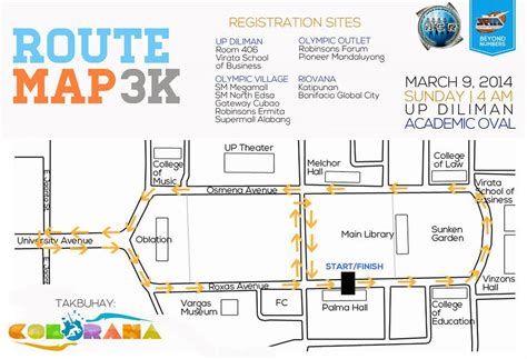 colorama a color fun run route map 3K | Pinoy Fitness