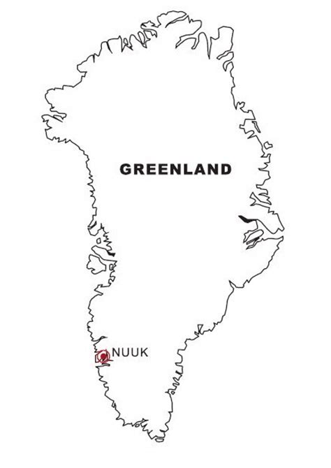 COLOREA TUS DIBUJOS: Mapa de Groenlandia para colorear