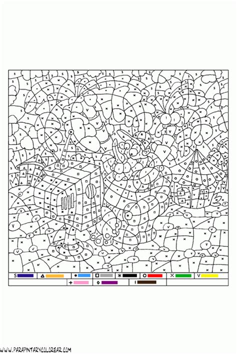 colorear con numeros 016 | Fall coloring pages, Adult ...