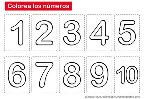 Colorear los números | Numeros para niños, Numero para ...