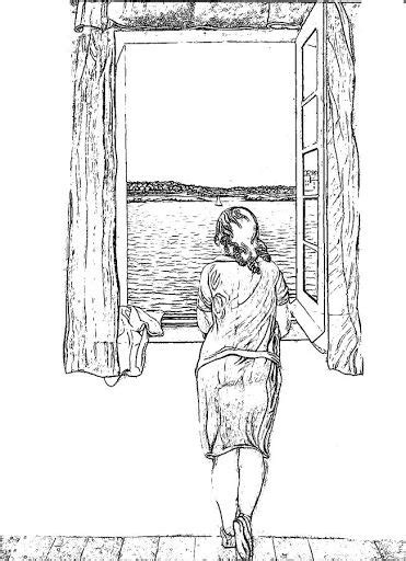 Colorear  Muchacha en la ventana . Salvador Dalí | Cuadros ...
