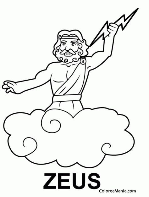 Colorear Zeus, hijo de Cronos y Rea 5 | Peace, Homecoming