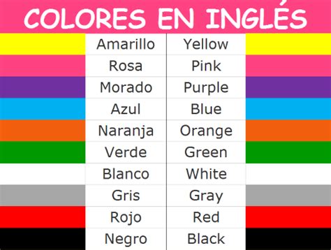 Colores en Inglés y con imágenes | Traducción y ...