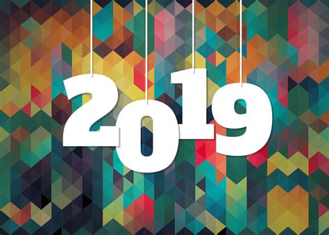 Colorful Background For 2019 New Year Celebration ...