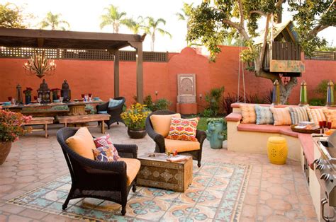 Colorful Moroccan outdoor living   Eclectic   Patio   San ...