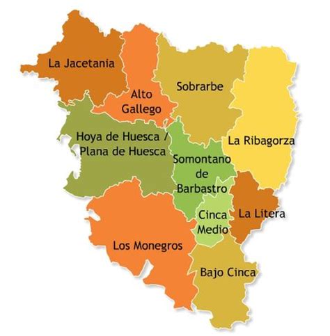 Comarcas de la provincia de Huesca | Gifex