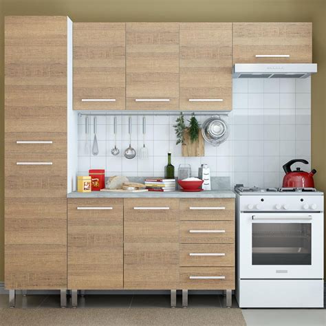 COMBO Muebles de cocina modulares 2.25 metros Avellana ...