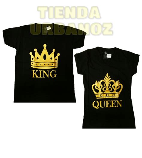Combo Pareja Camiseta Y Blusa Rey Reina King Queen Urbanoz ...