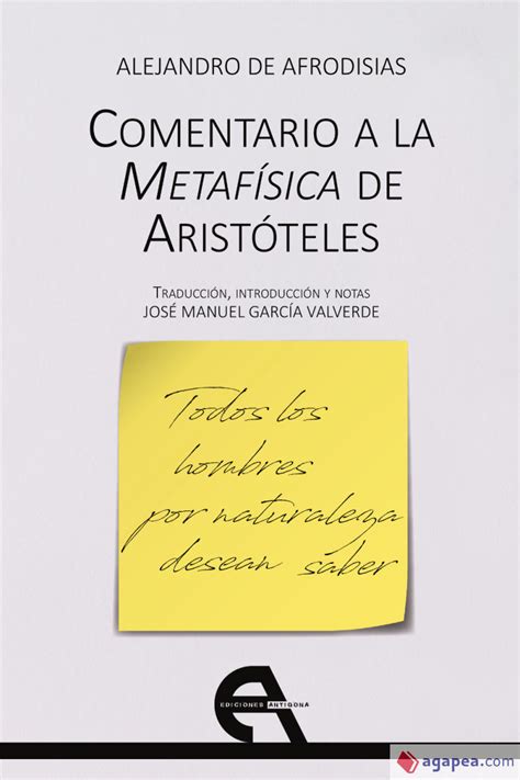 COMENTARIO A LA METAFISICA DE ARISTOTELES   ALEJANDRO DE AFRODISIAS ...
