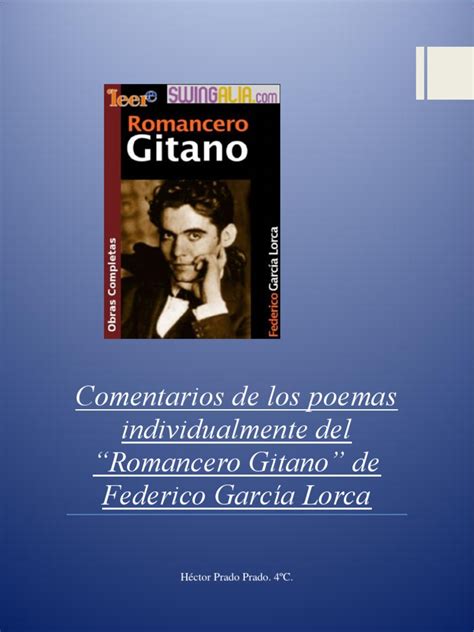 Comentarios Individuales de Poemas Del Romancero Gitano de ...