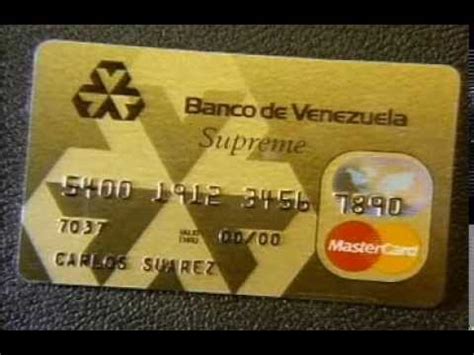 Comercial TDC MasterCard Supreme Banco de Venezuela  1994 ...