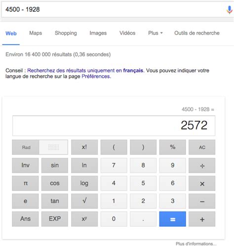 Comment utiliser Google comme une calculatrice