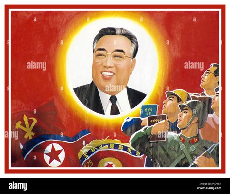 Communist Propaganda Poster With Kim Il Sung Fotos e Imágenes de stock ...