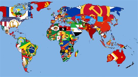 Communist world flag map : r/vexillology