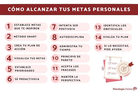 Cómo alcanzar tus metas personales 15 consejos