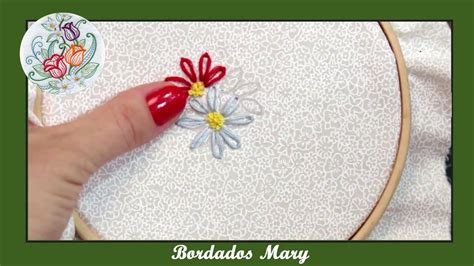 Como bordar una flor simple | Flores simples, Como bordar flores, Como ...