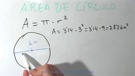 Cómo calcular el área de un Círculo   Cuál es el area de una ...