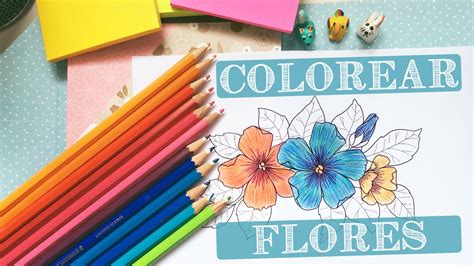Cómo colorear flores con lápices de colores ...