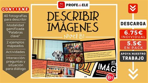 ¿Cómo describir imágenes en español? Nivel B1 » ProfeDeELE.es