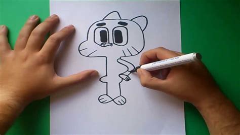 Como dibujar a Gumball paso a paso El asombroso mundo de ...