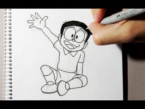 Cómo dibujar a Nobita de Doraemon paso a paso