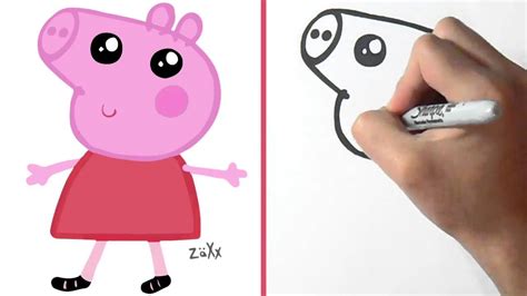 Cómo dibujar a Peppa Pig Kawaii   YouTube