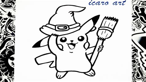 como dibujar a pikachu | halloween | how to draw pikachu ...