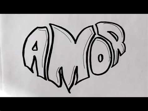 Cómo dibujar AMOR con forma de Corazón Dibuja Conmigo ...