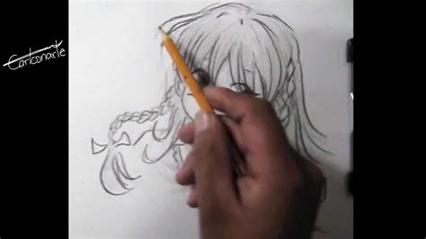 Cómo dibujar anime o manga   Dibujo a lápiz   chica   paso ...