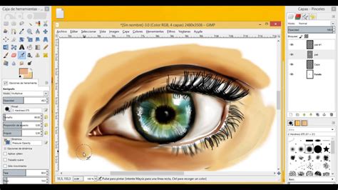 Cómo dibujar ojo realista | GIMP | How to draw a realistic ...