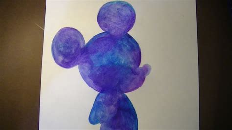 Como dibujar/pintar a Mickey Mouse con lapices ...