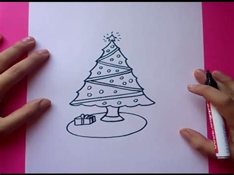 Como dibujar un arbol de navidad paso a paso | How to draw ...