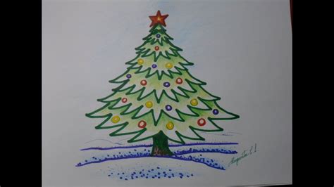 Cómo Dibujar Un Arbolito de Navidad en Caricatura. Árbol ...