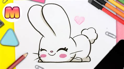 Cómo dibujar Un Conejo Kawaii 】 Paso a Paso Muy Fácil 2021   Dibuja Fácil
