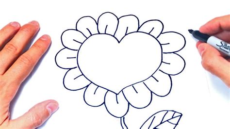 Cómo dibujar un Corazon con Flores Paso a Paso | Dibujosde ...